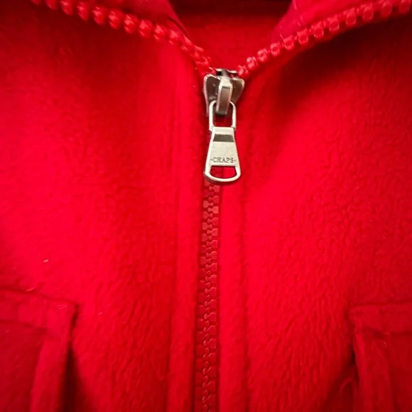 Chaps Red Fleece Vest - Picture 2 of 7